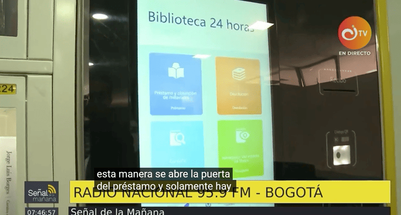 Hola! The first 24/7 Library Kiosk in Colombia is officially launched